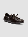BALLET 102 - Brown Leather Low Top Sneakers - thumb image 4,side view