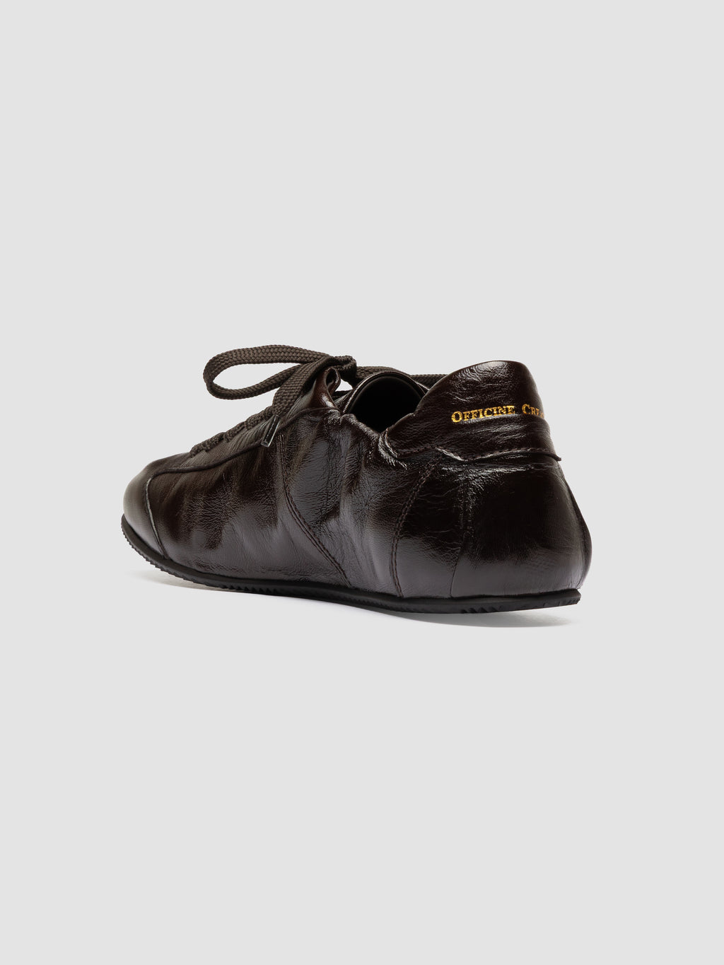 BALLET 102 - Brown Leather Low Top Sneakers - image 3,side view