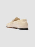BLAIR 009 - White Leather Penny Loafers - thumb image 4,side view