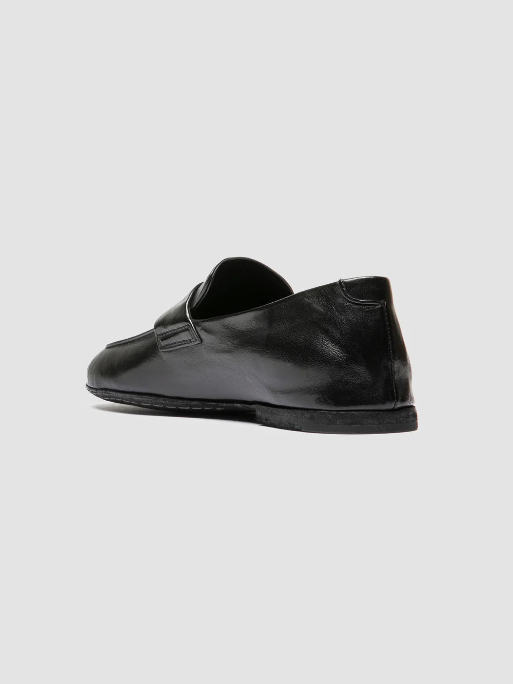 BLAIR DD 001 -  Black Leather Penny Loafers - image 4,side view