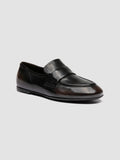 BLAIR DD 002_W - Brown Leather Penny Loafers - thumb image 3,side view
