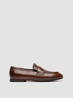 BLAIR DD 002_W - Brown Leather Penny Loafers