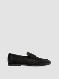 BLAIR DD 002_W - Black Suede Penny Loafers - thumb image 1,side view