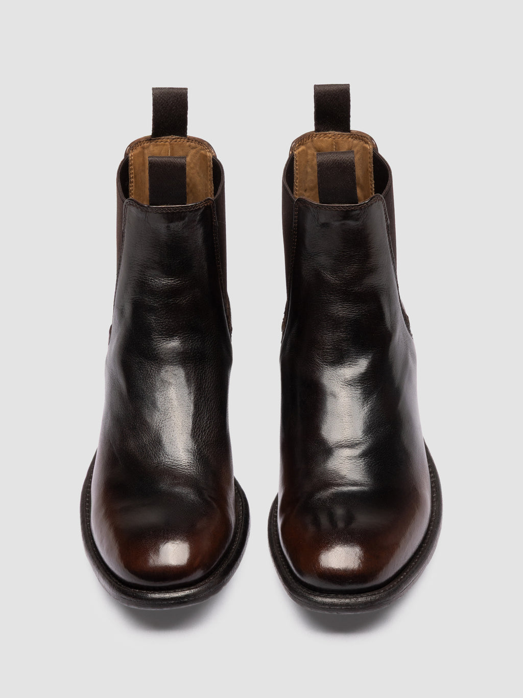 CALIXTE 004 - Brown Leather Chelsea Boots - image 2,side view