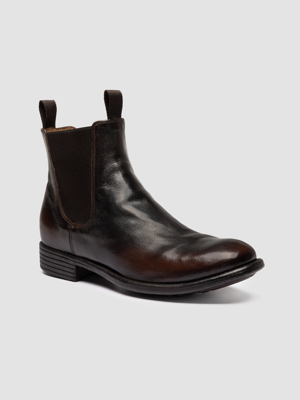 CALIXTE 004 - Brown Leather Chelsea Boots - image 3,side view