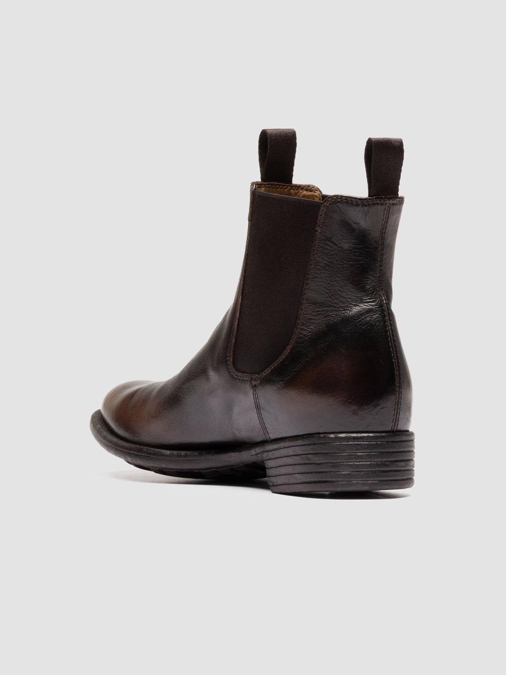 CALIXTE 004 - Brown Leather Chelsea Boots - image 4,side view
