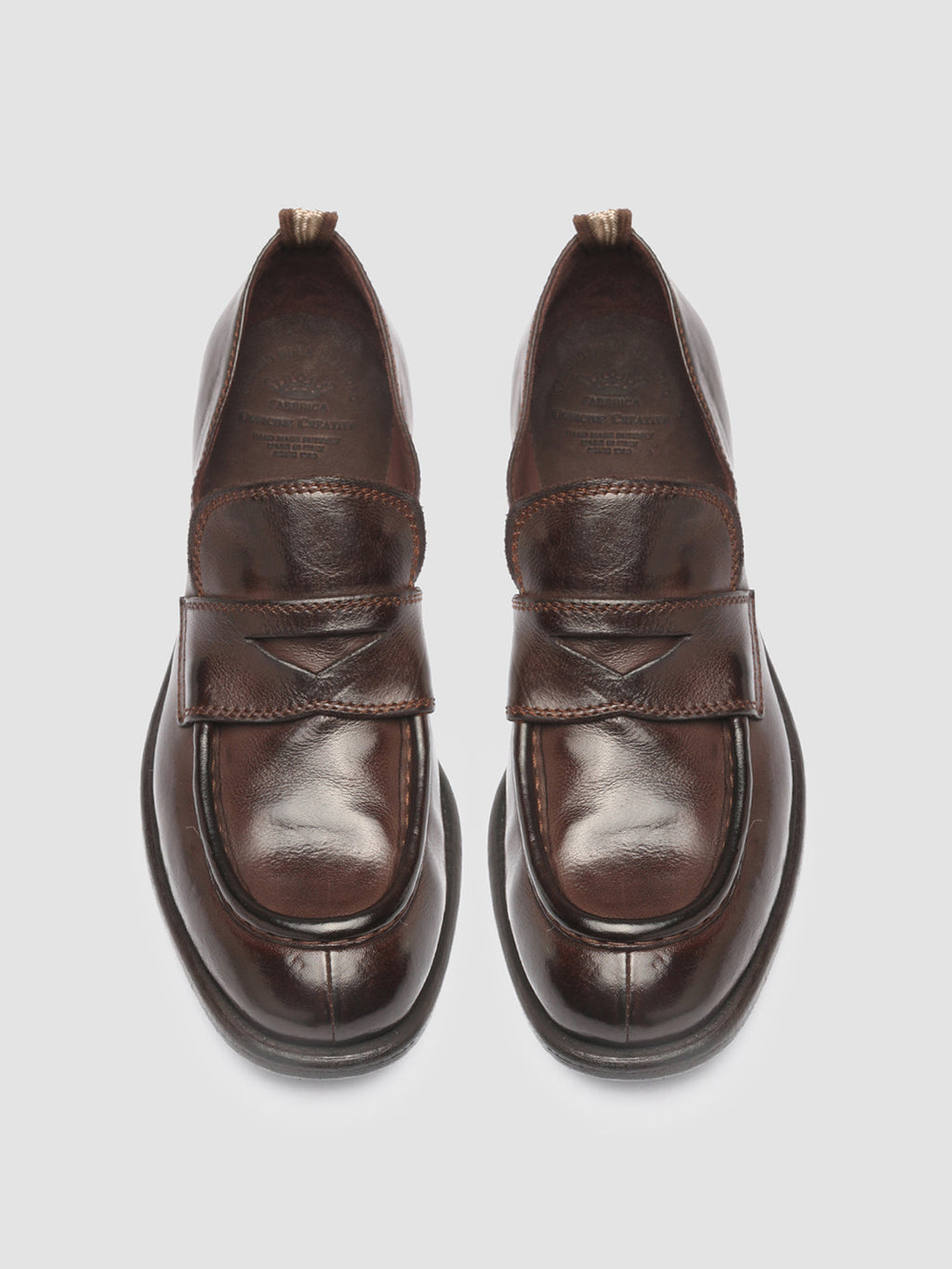 CALIXTE 020 - Burgundy Burgundy Leather Loafers - image 2,side view