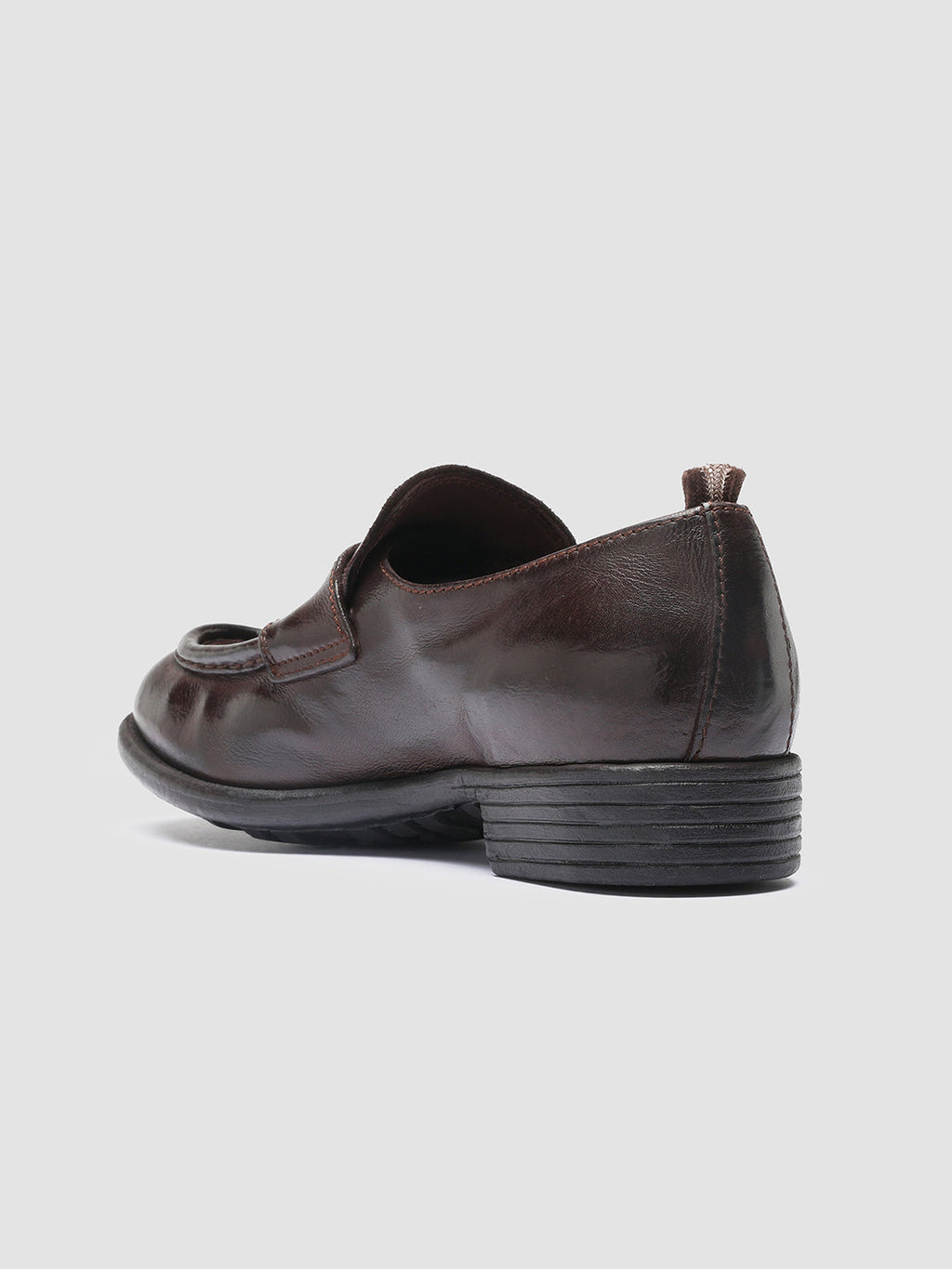 CALIXTE 020 - Burgundy Burgundy Leather Loafers - image 4,side view