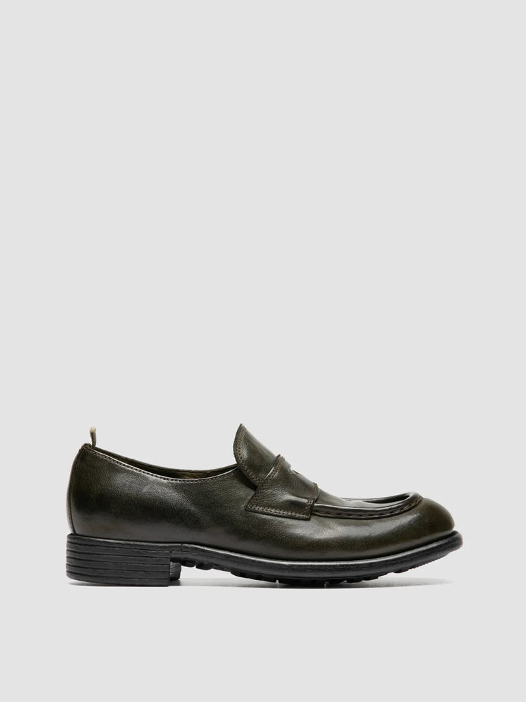 CALIXTE 020 - Green Leather Loafers