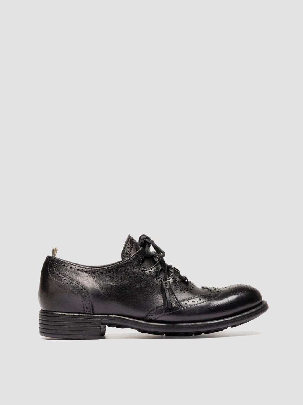 CALIXTE 087 - Black Leather Oxford Shoes - image 1,side view