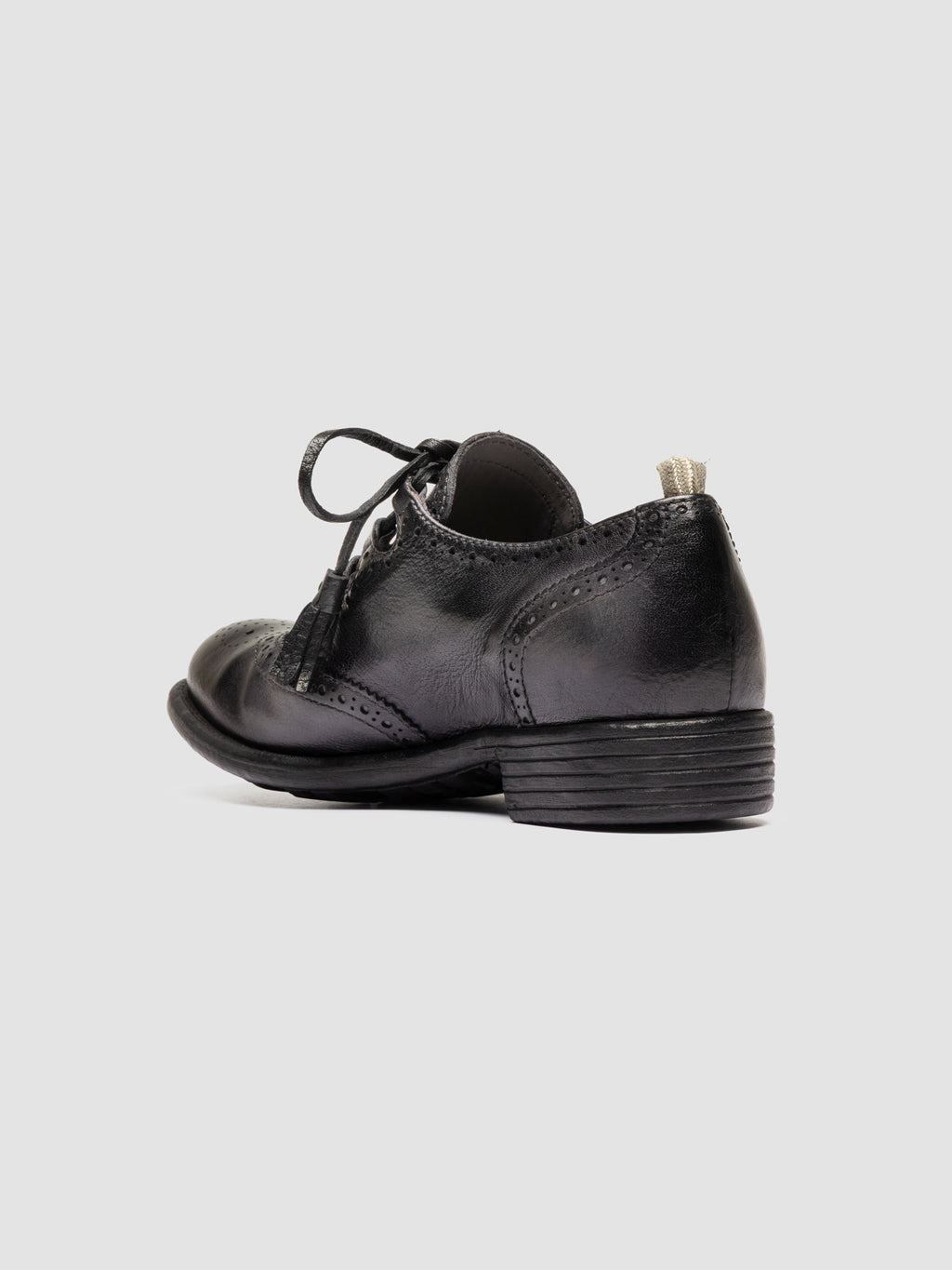CALIXTE 087 - Black Leather Oxford Shoes - image 4,side view