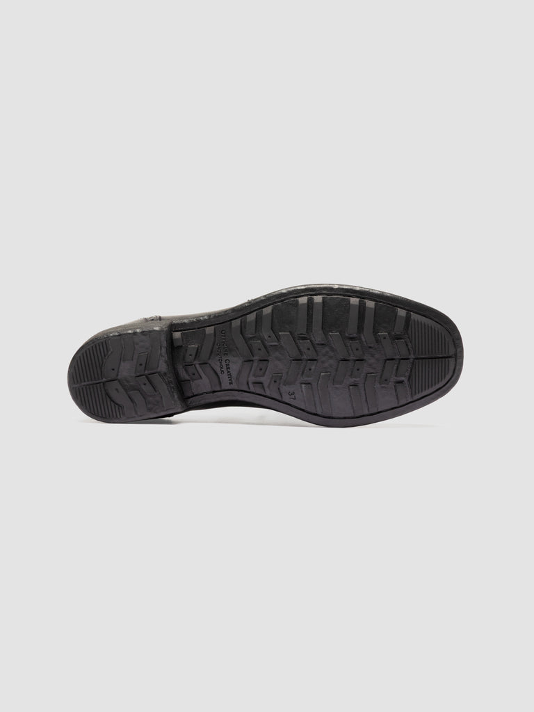 CALIXTE 087 - Black Leather Oxford Shoes
