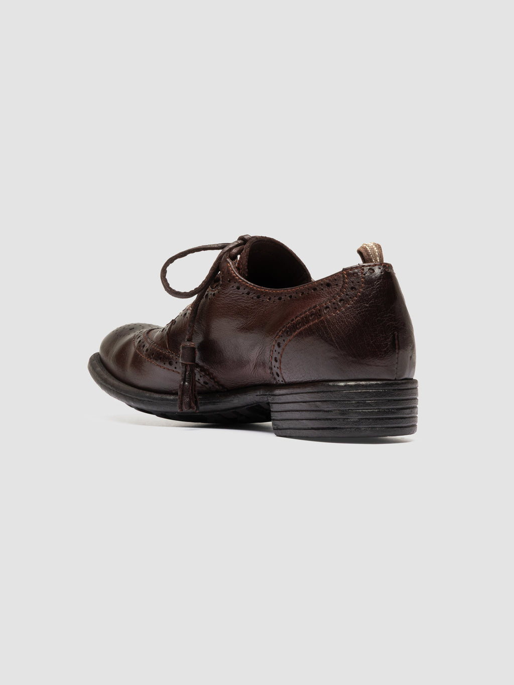 CALIXTE 087 - Burgundy Leather Oxford Shoes - image 4,side view