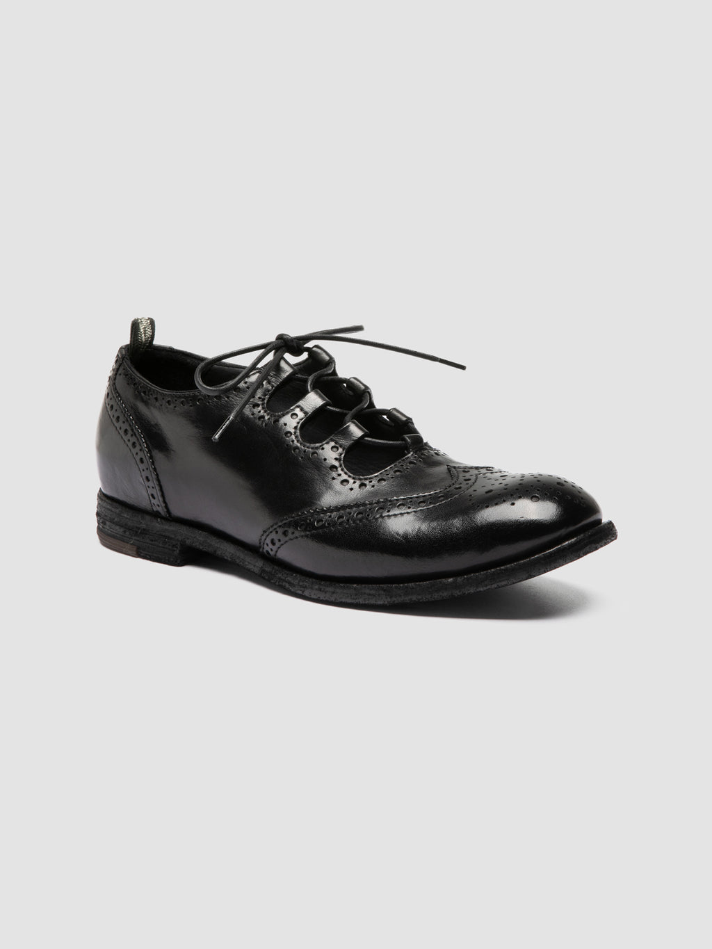 KALLIOPI 006 - Black Leather Oxford Shoes - image 3,side view