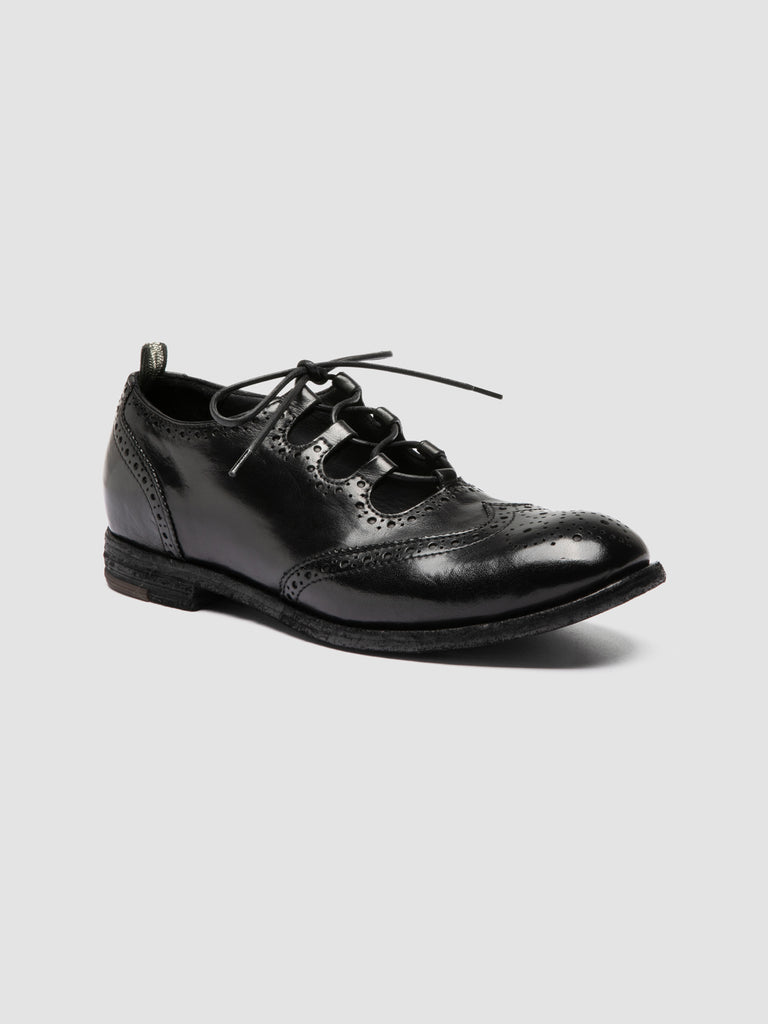 KALLIOPI 006 - Black Leather Oxford Shoes