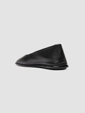 CLOVER 008_W - Black Leather Ballerina Shoes - thumb image 4,side view