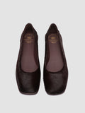 CLOVER 008_W - Burgundy Leather Ballerina Shoes - thumb image 2,side view