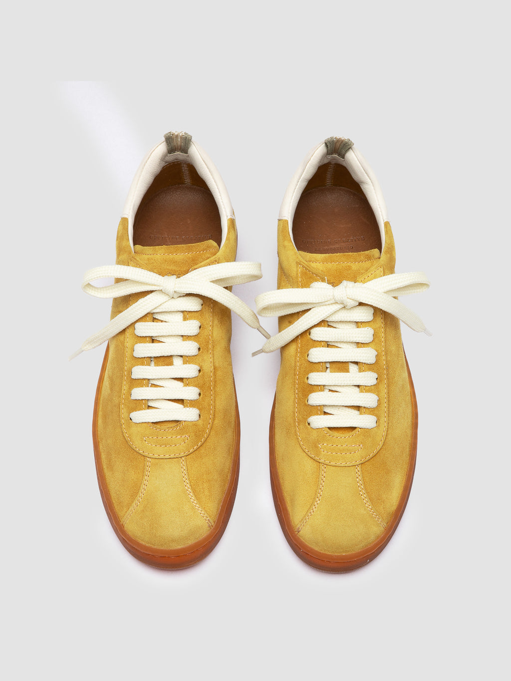 DESTINY 101 - Yellow Leather and Suede Sneakers - image 2,side view