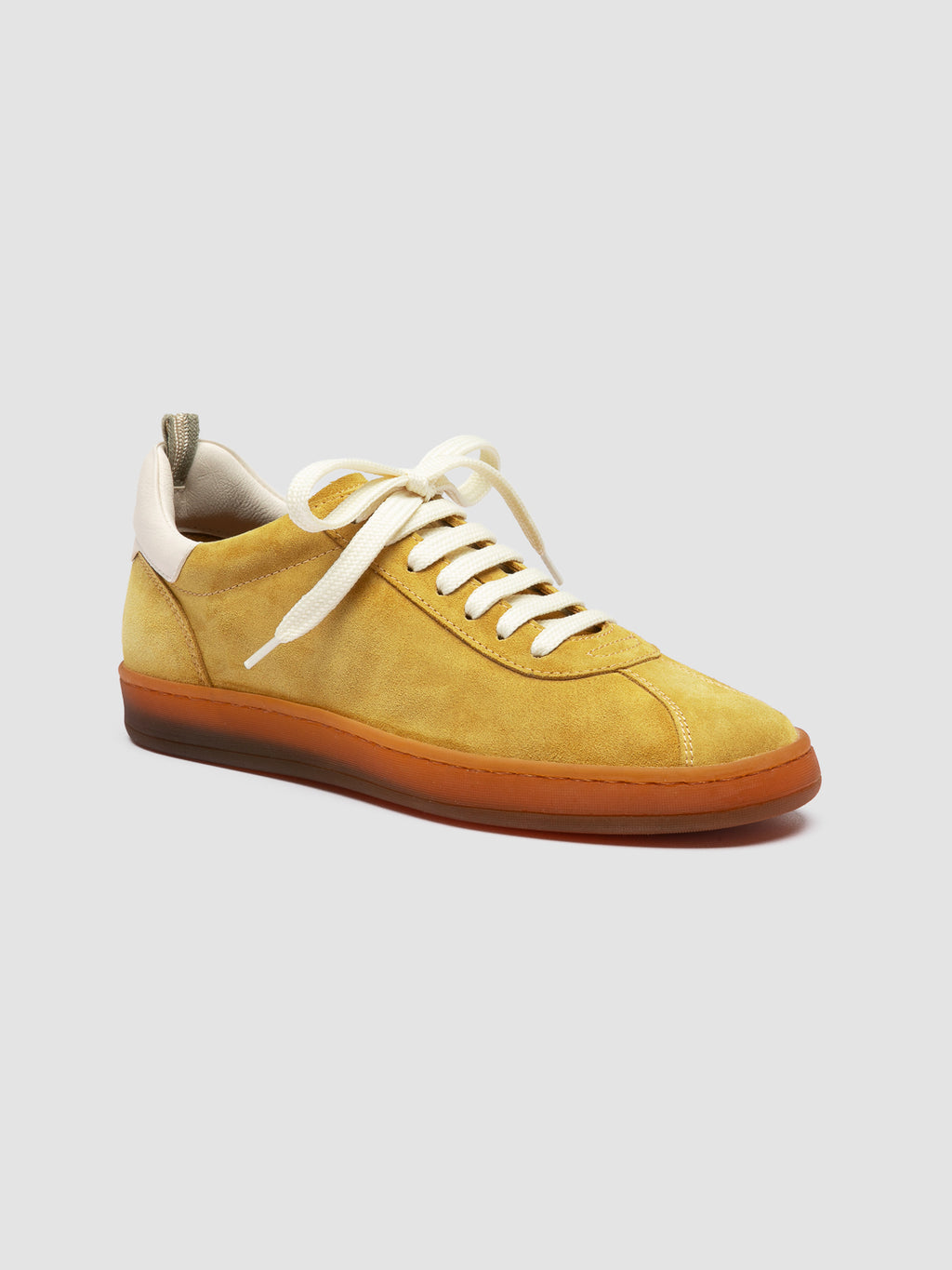 DESTINY 101 - Yellow Leather and Suede Sneakers - image 3,side view