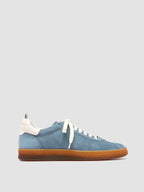 GINNASIO 101 - Blue Leather and Suede Sneakers