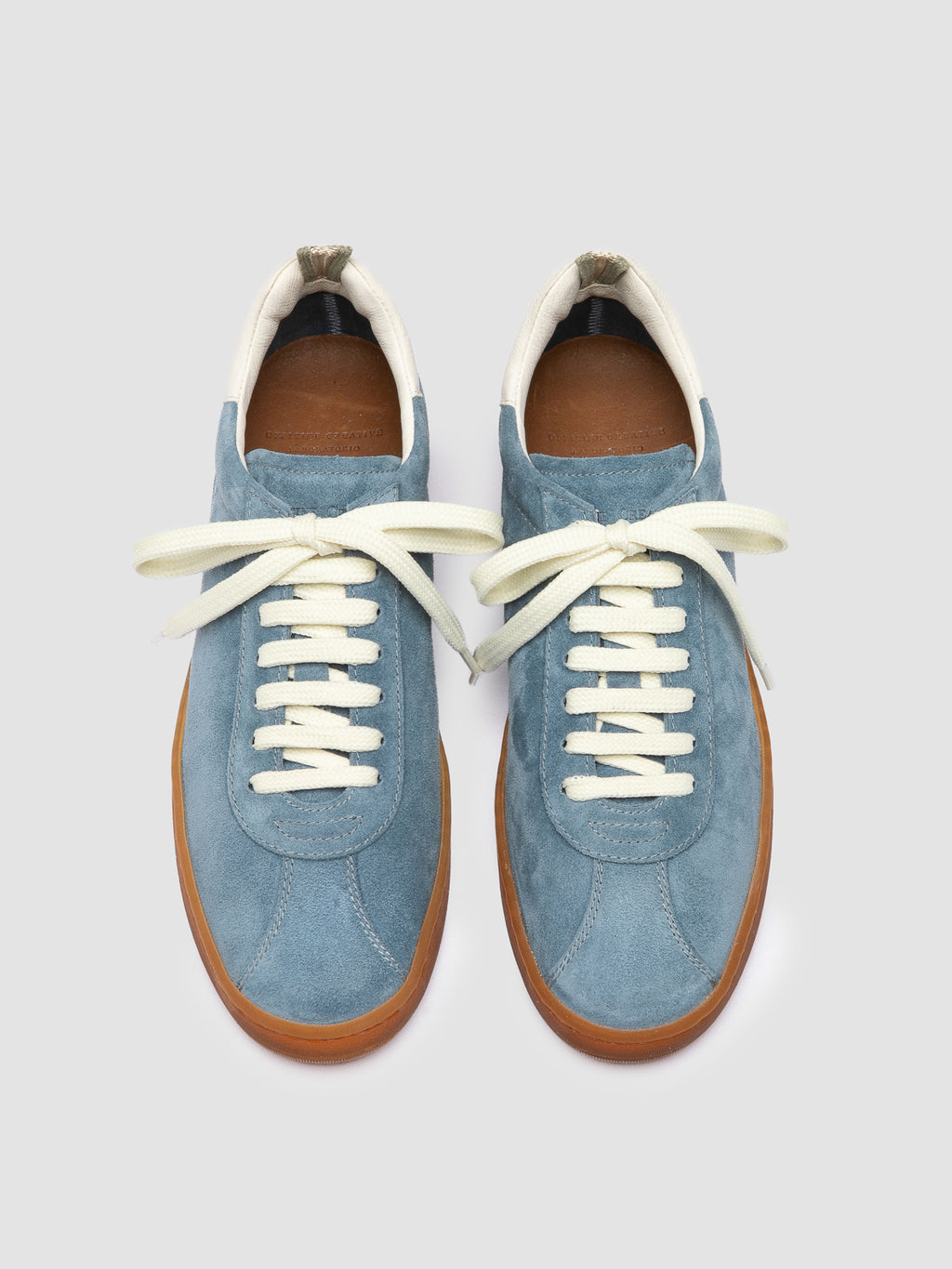 DESTINY 101 -  Blue Leather and Suede Sneakers - image 2,side view