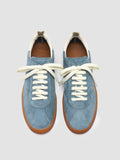 DESTINY 101 -  Blue Leather and Suede Sneakers - thumb image 2,side view