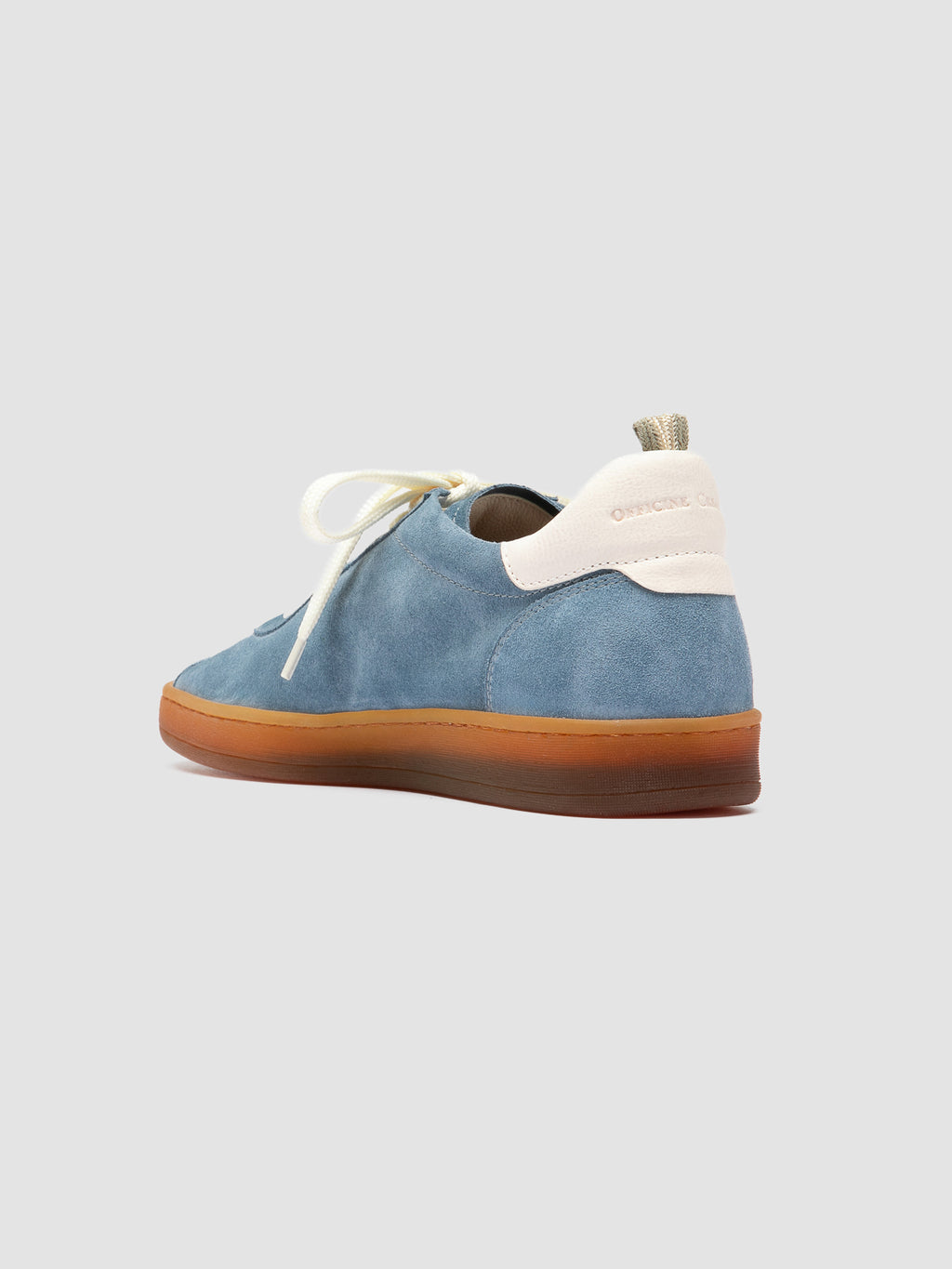 DESTINY 101 -  Blue Leather and Suede Sneakers - image 4,side view