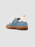 DESTINY 101 -  Blue Leather and Suede Sneakers - thumb image 4,side view