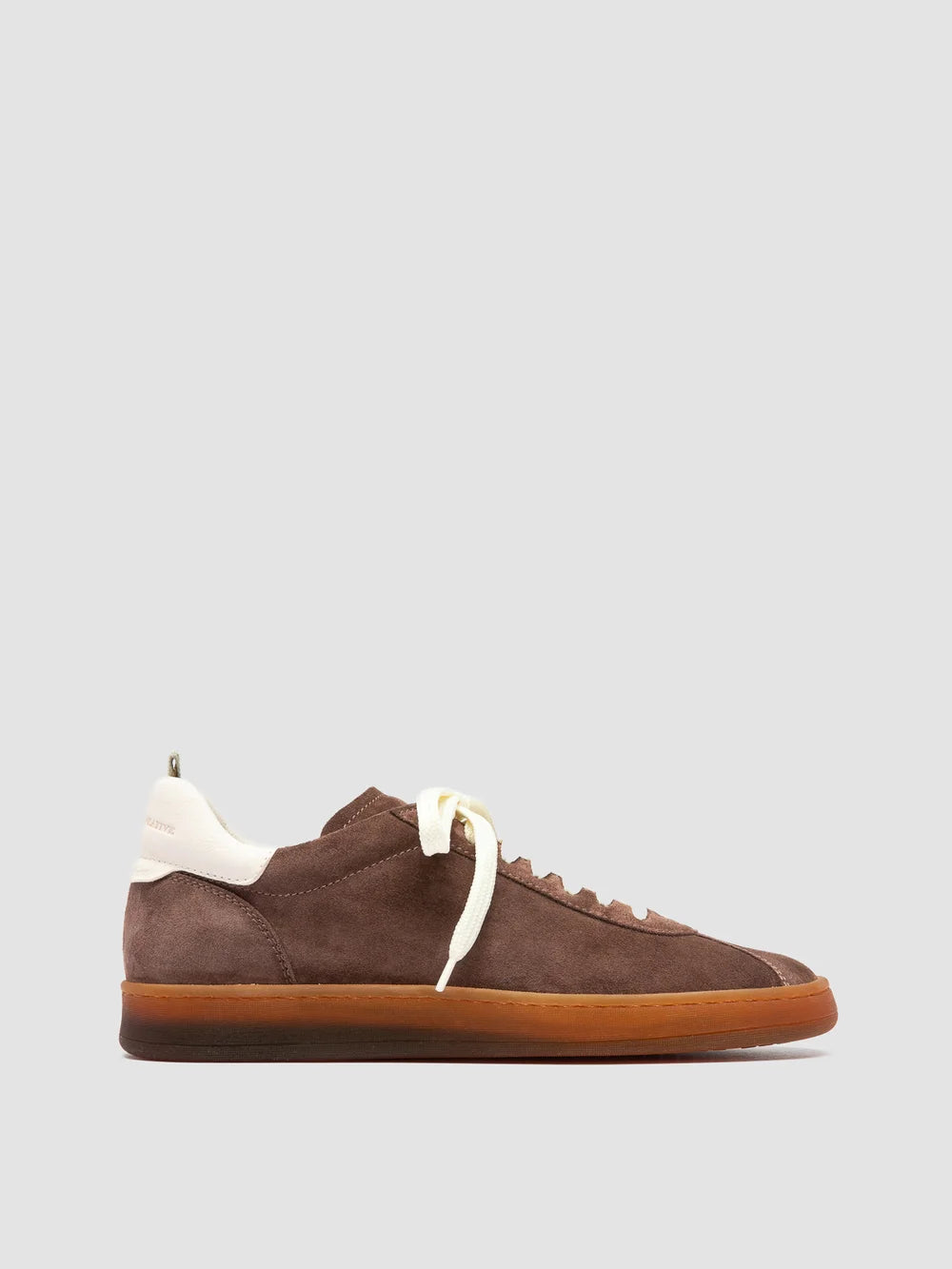 DESTINY 101 - Brown Leather and Suede Sneakers - image 1,side view