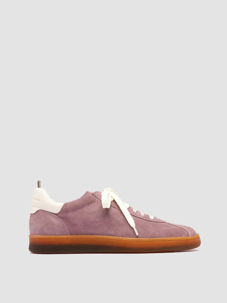 DESTINY 101 - Rose Leather and Suede Sneakers