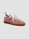 DESTINY 101 - Rose Leather and Suede Sneakers - thumb image 3,side view