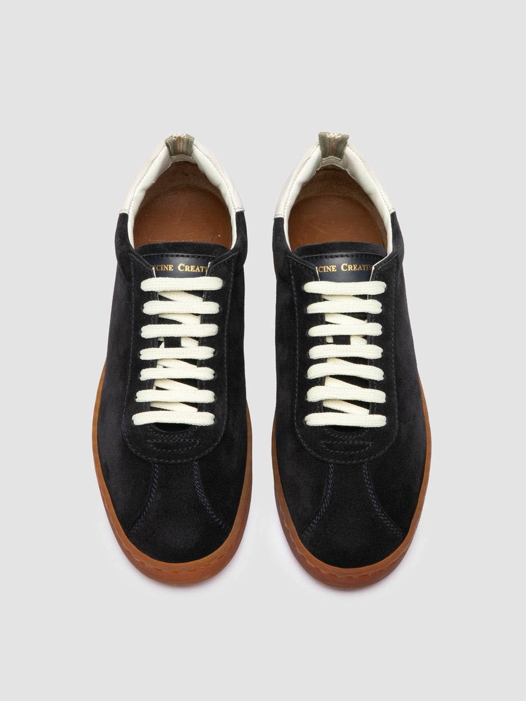 GINNASIO 103 - Blue Leather and Suede Sneakers - image 2,side view
