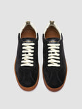 GINNASIO 103 - Blue Leather and Suede Sneakers - thumb image 2,side view