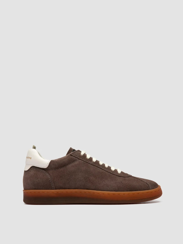 GINNASIO 103 - Brown Leather and Suede Sneakers