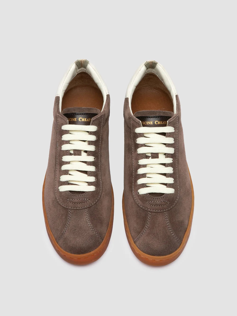 GINNASIO 103 - Brown Leather and Suede Sneakers - image 2,side view