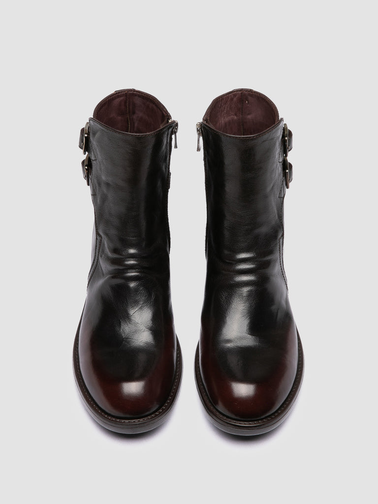 DIARY 114 - Brown Leather Zip Boots-hover