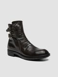 DIARY 114 - Grey Leather Zipped Boots - thumb image 3,side view