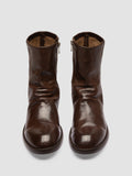 DIARY 115 - Brown Stretch Leather Zip Boots - thumb image 2,side view