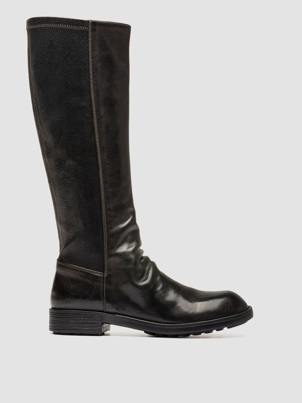 DIARY 116 - Black Leather Stretch Boots - image 1,side view