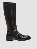 DIARY 116 - Black Leather Stretch Boots - thumb image 1,side view