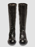 DIARY 116 - Black Leather Stretch Boots - thumb image 2,side view
