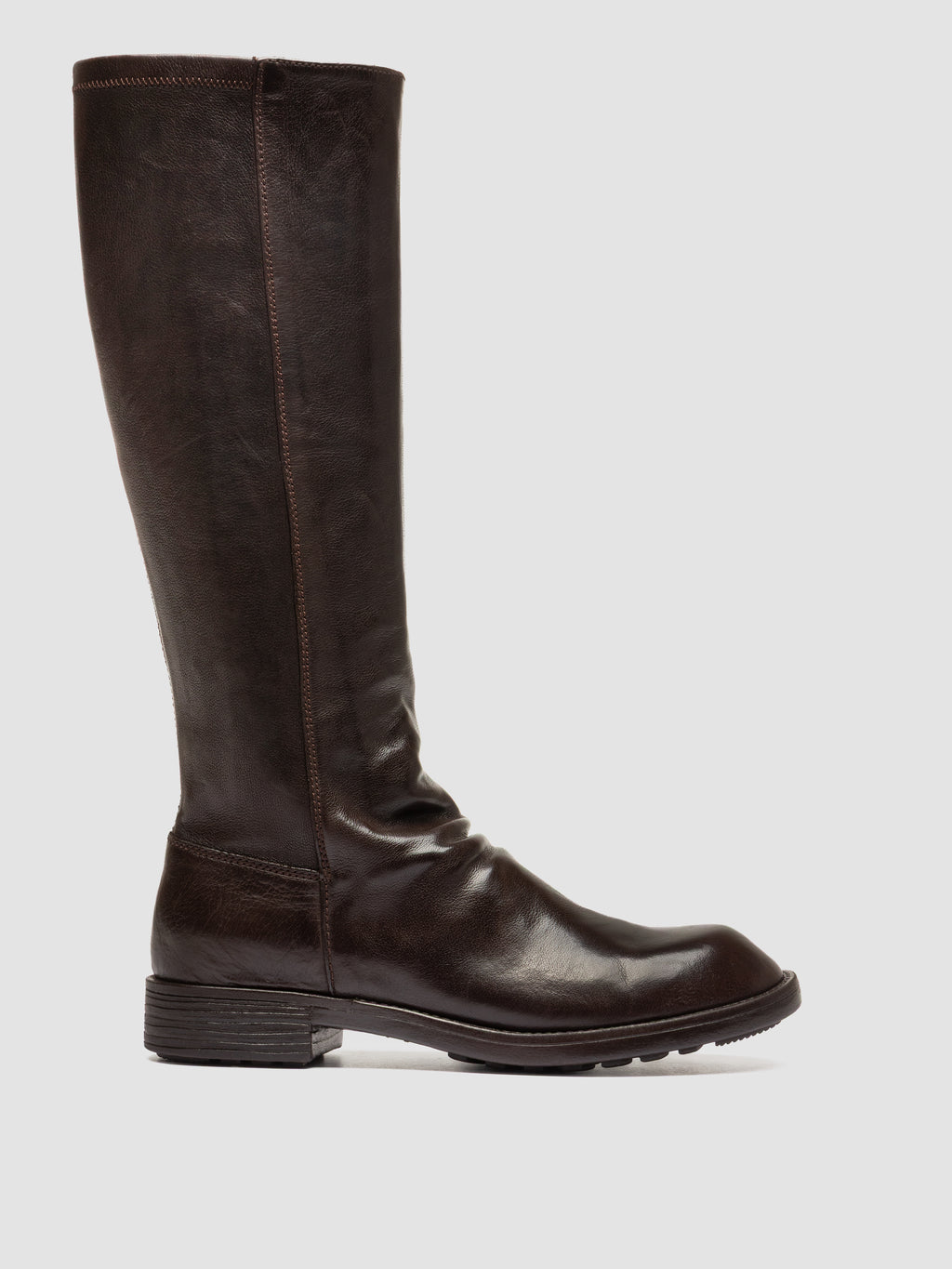 DIARY 116 - Brown Leather Stretch Boots - image 1,side view