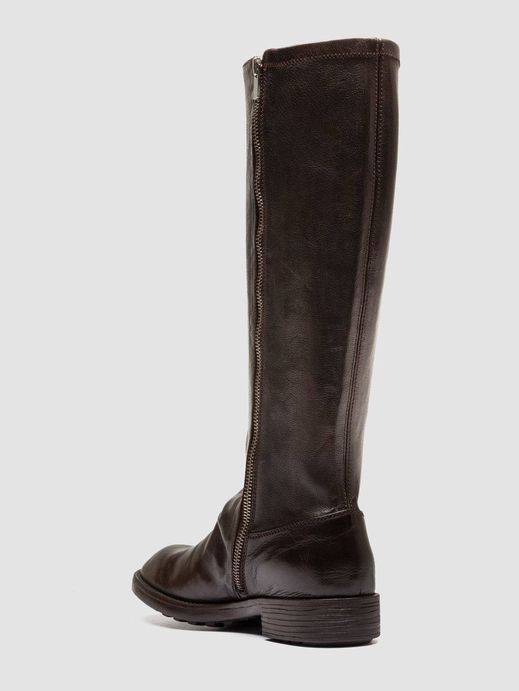 DIARY 116 - Brown Leather Stretch Boots - image 4,side view