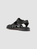 EMERALD 013 - Black Leather Fisherman Sandals - thumb image 4,side view