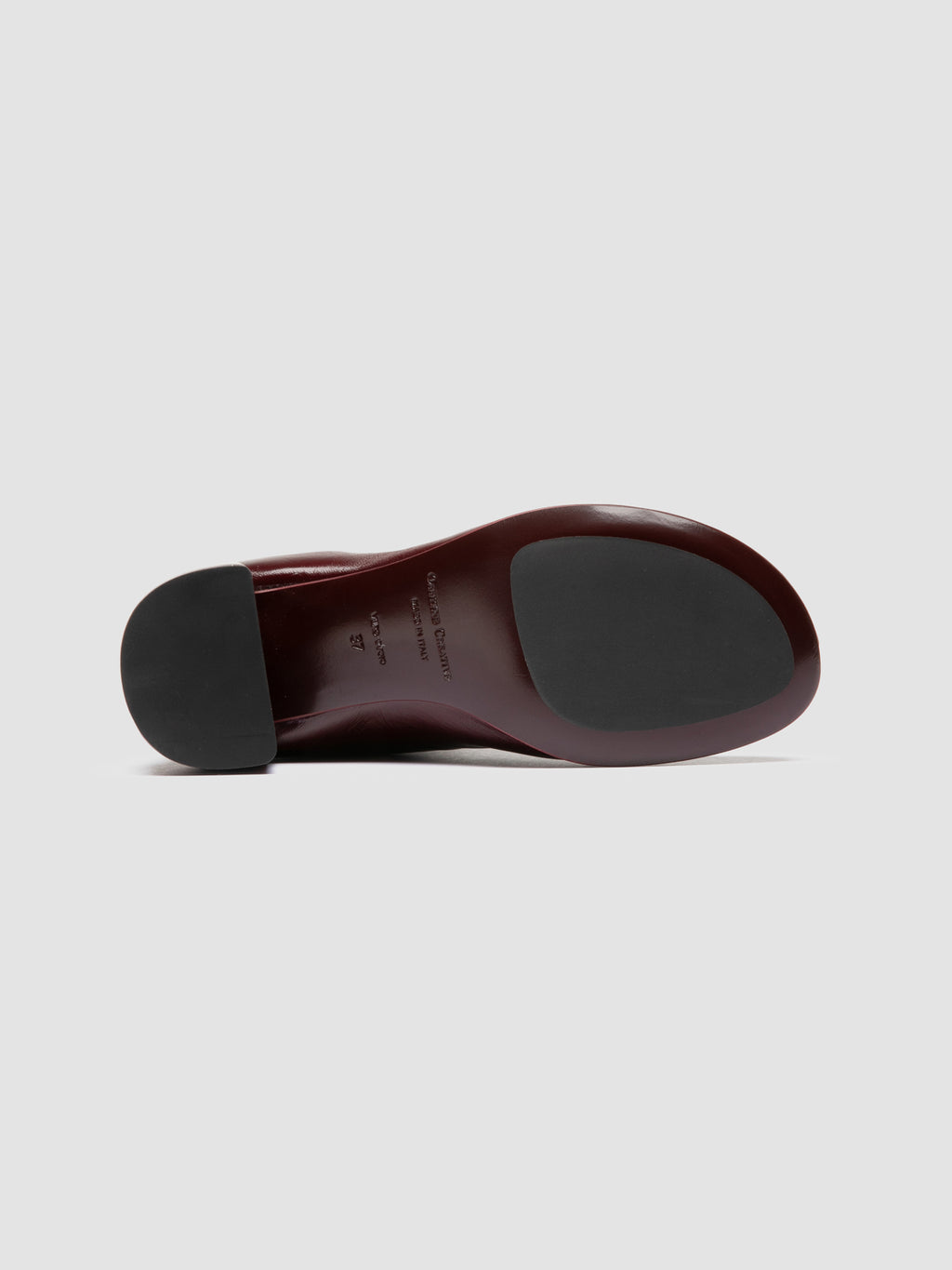 FLORE 012_W - Burgundy Leather Zip Boots - image 5,side view