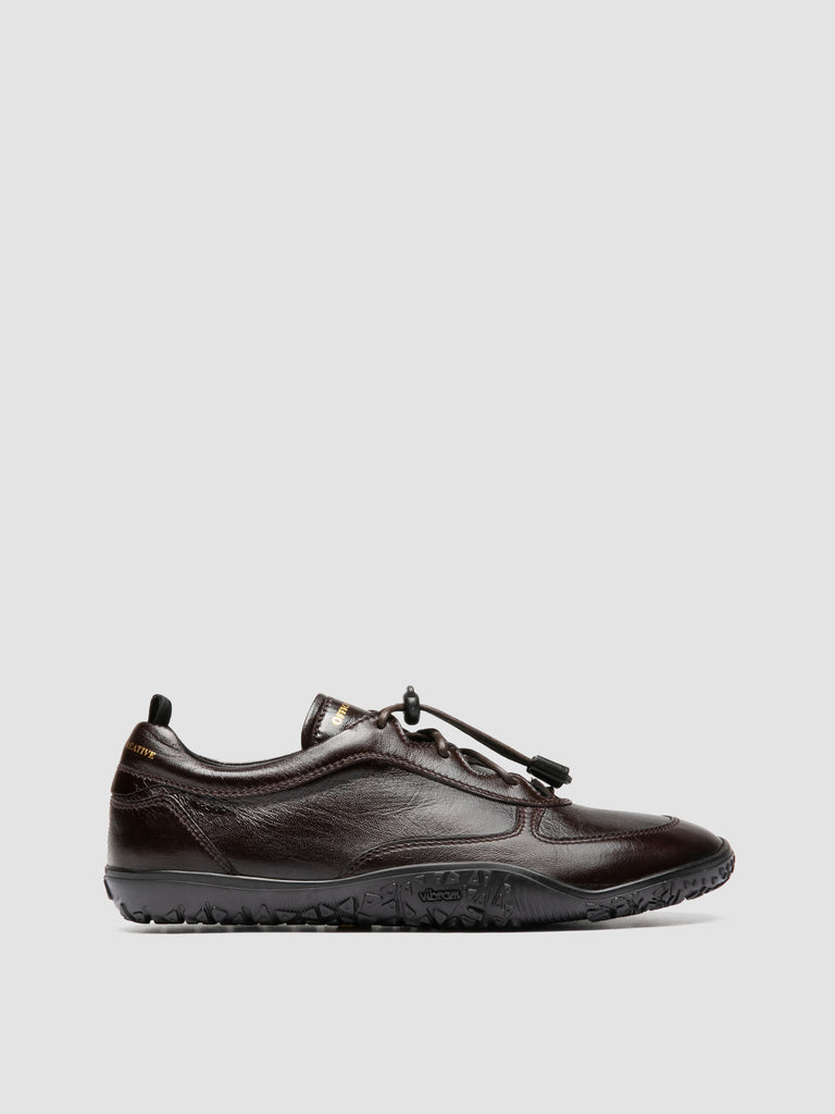 GHILLIE 101 - Brown Leather Low Top Sneakers