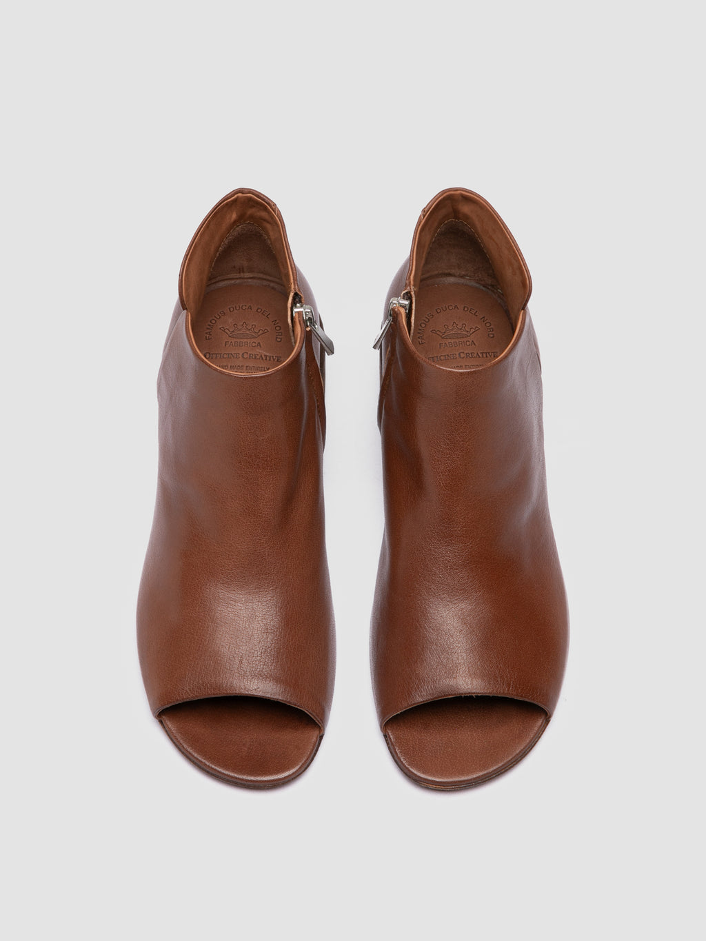 HADRY 005 - Brown Leather Zipped Boots - image 2,side view