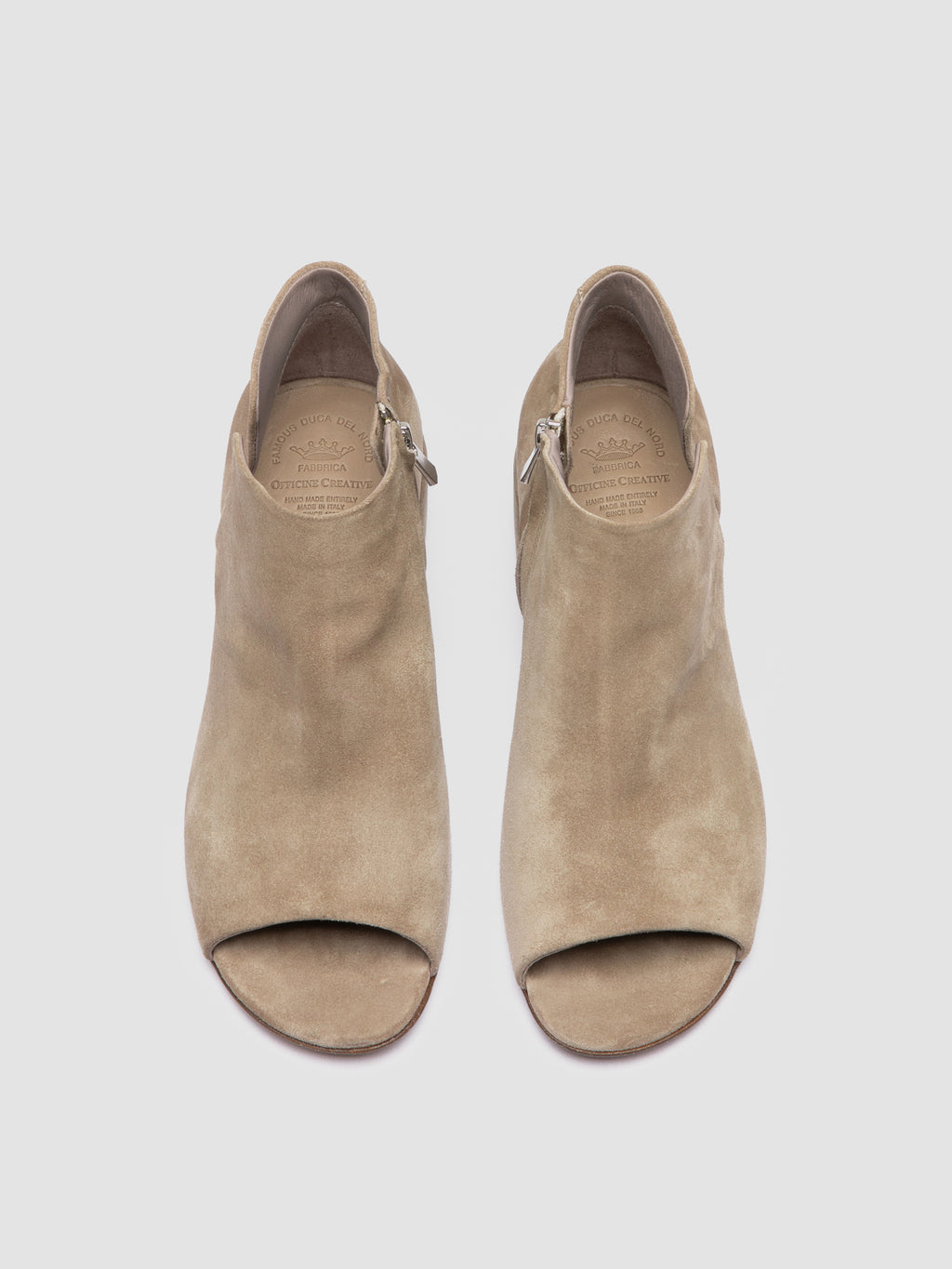 HADRY 005 - Beige Suede Zipped Boots - image 2,side view