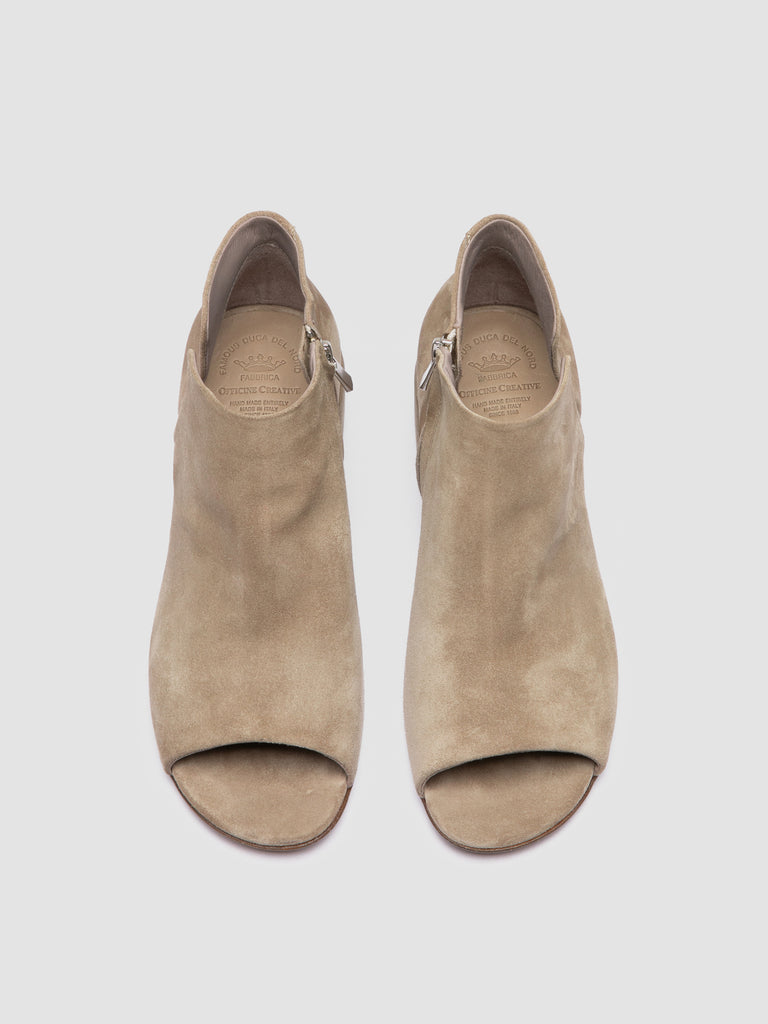 HADRY 005 - Beige Suede Zipped Boots