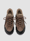 ITINERE 103 - Taupe Leather Sneakers - thumb image 2,side view